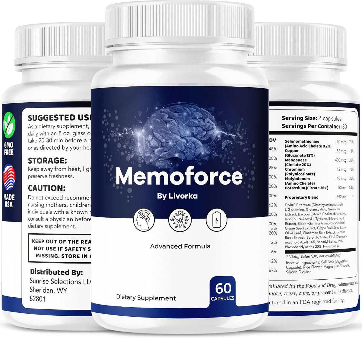 (3 Pack) Memoforce Supplement - Official Memoforce Premium Formula Capsules, Advanced Support for Wellness & Overall Health, 180 Capsules - görsel 4