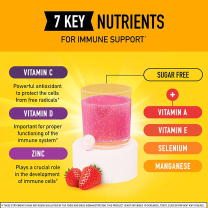 Airborne Very Berry Effervescent Tablets - Vitamin C 1000mg Immune Support Supplement (36 Count)
