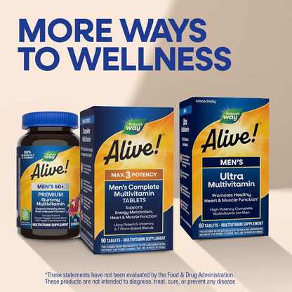 Nature's Way Alive! Men's Max3 Potency Daily Multivitamin