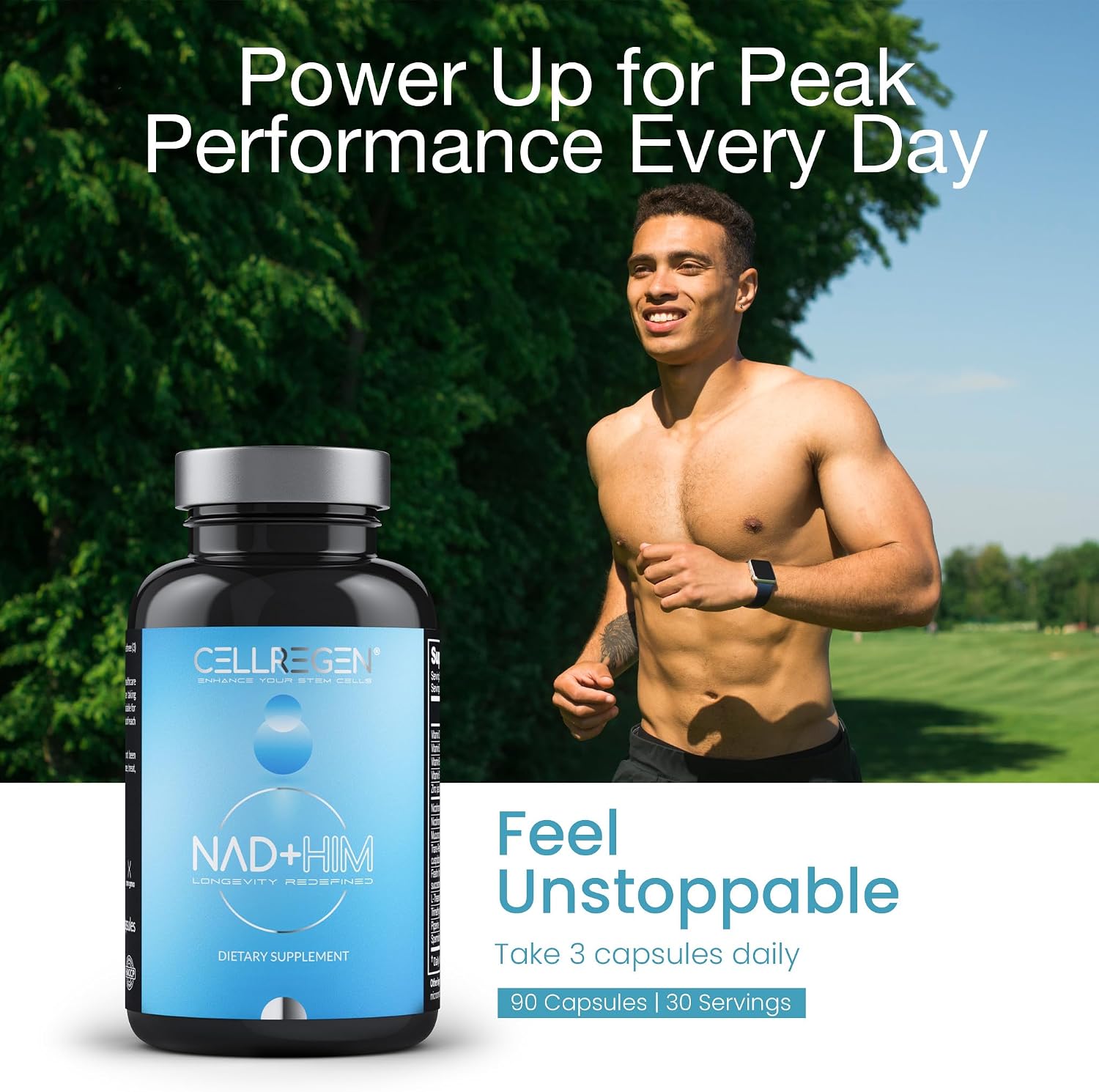 CELLREGEN NAD HIM NAD Supplement with Nicotinamide Riboside and Resveratrol for Men - görsel 9