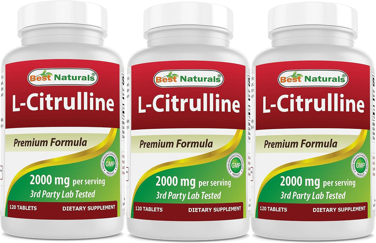 Best Naturals L-Citrulline 2000mg per Serving – Non-GMO & Gluten-free – 120 Tablets (Pack of 2) - görsel 9