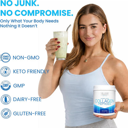 Pure Hydrolysed Collagen Peptides – Unflavoured, Grass-Fed, Pasture-Raised (567 g)