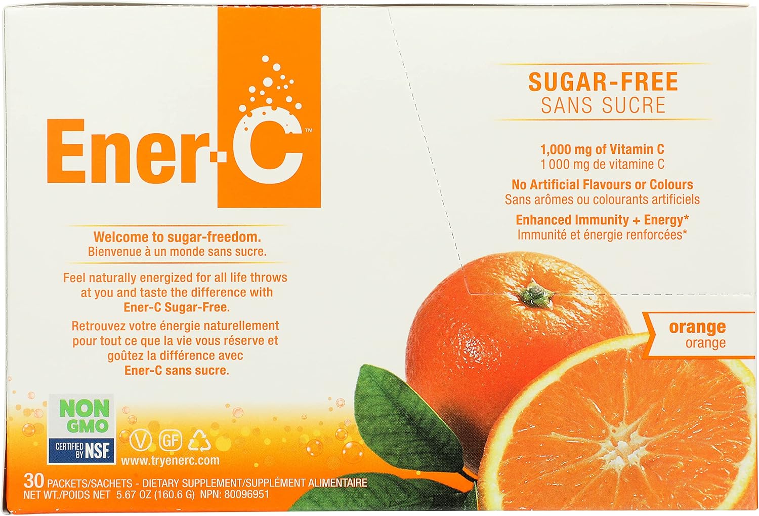 Ener-C Orange Vitamin C Drink Mix - Sugar Free, 1000mg, 30 Sachets - görsel 1