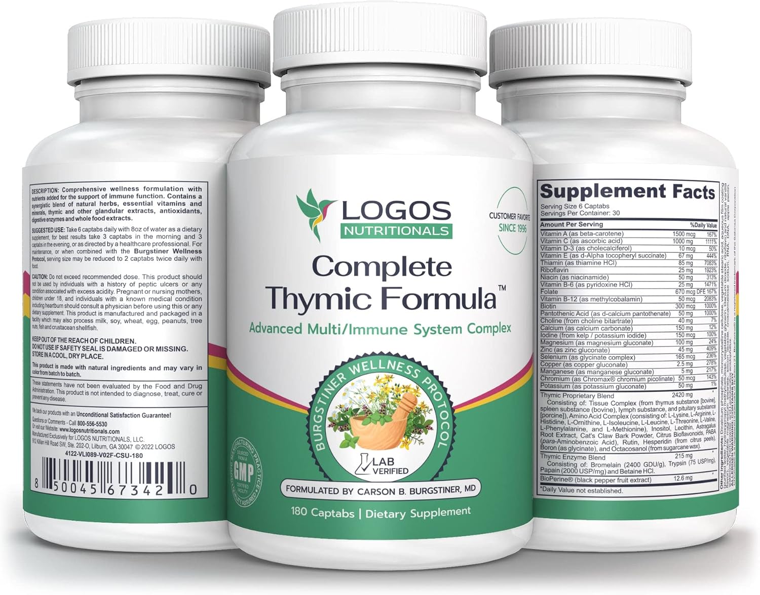 Complete Thymic Formula™ - Multivitamin and Multimineral with Thymus Glandular Extracts - görsel 1