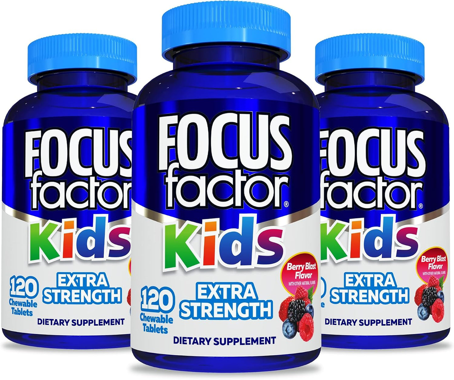 Focus Factor Kids Extra Strength Daily Chewable for Brain Health Support, 120 Chewables (Pack of 2) - görsel 8