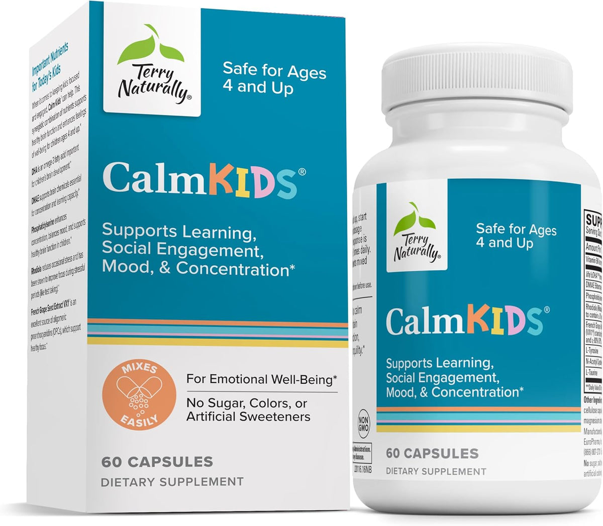 Terry Naturally Calm Kids – Calm Child Supplement – 60 Capsules - görsel 1