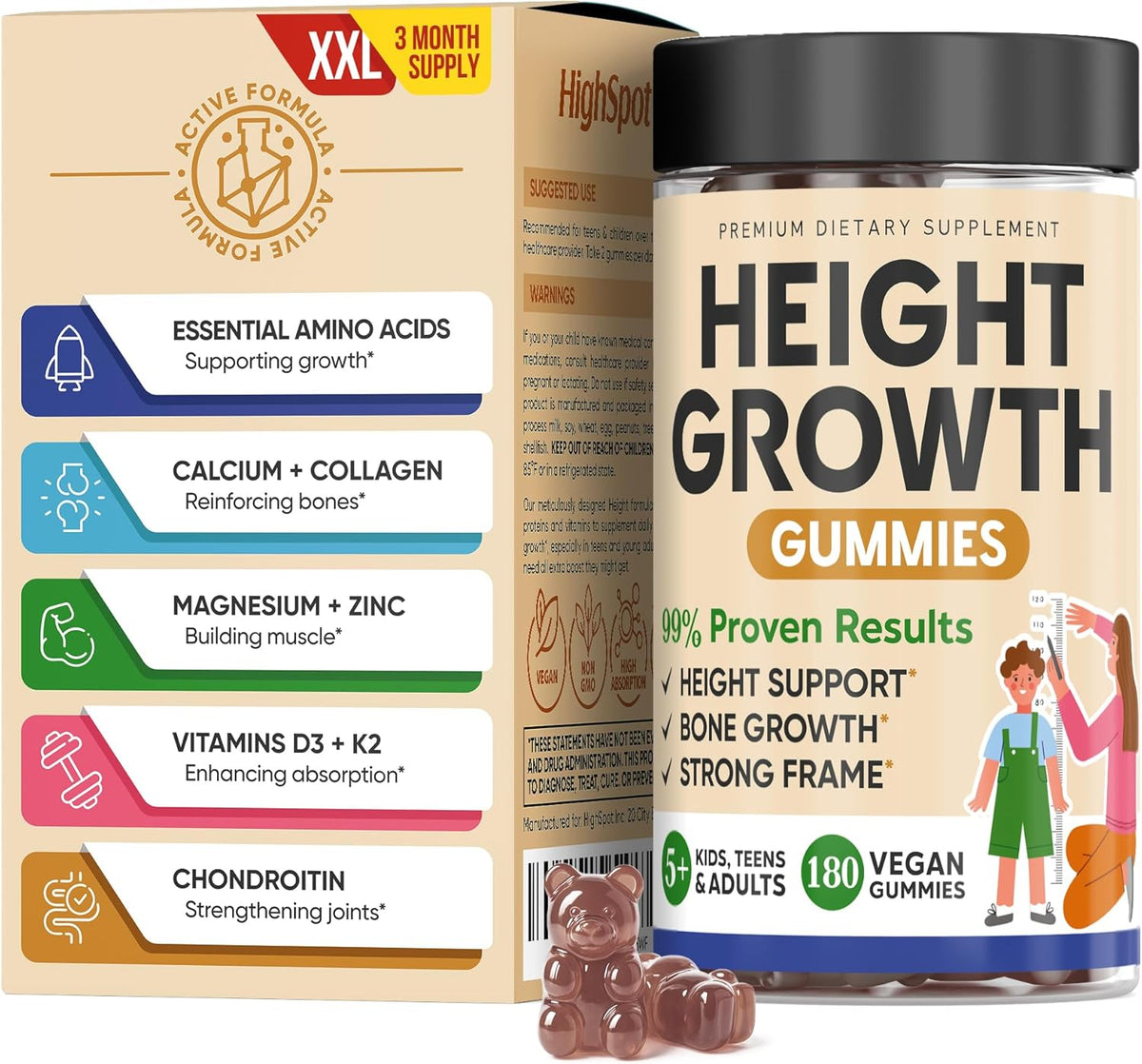HighSpot Height Growth Gummies - Multivitamin for Children & Teenagers - görsel 9