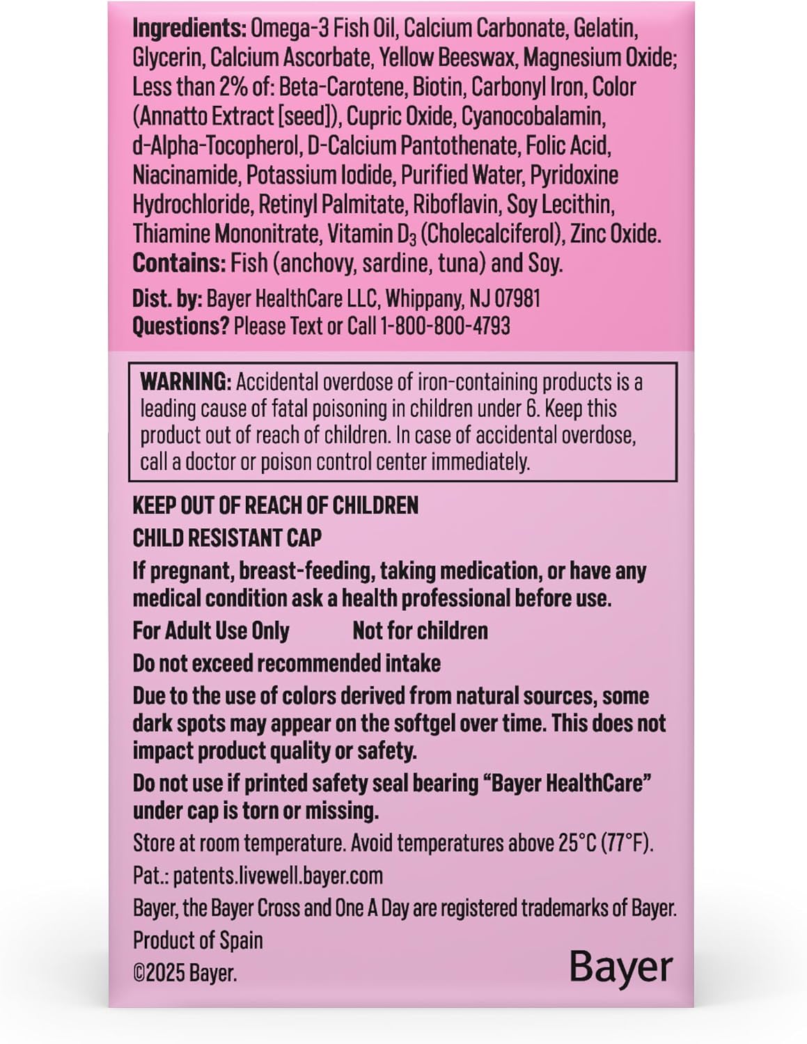 One A Day Prenatal Vitamins, 30 Softgels - görsel 7