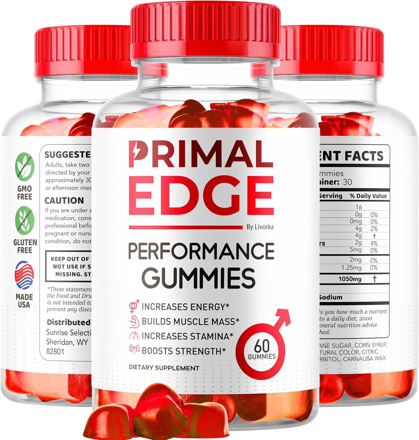 Primal Edge Men's Gummies – Advanced Formula Gummies, 60 Gummies - görsel 5