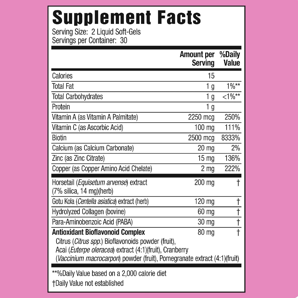 Applied Nutrition Longer Stronger Hair & Nails – 60 Liquid Softgels, Pack of 3 – Biotin, Silica & Collagen – 90 Servings - görsel 2