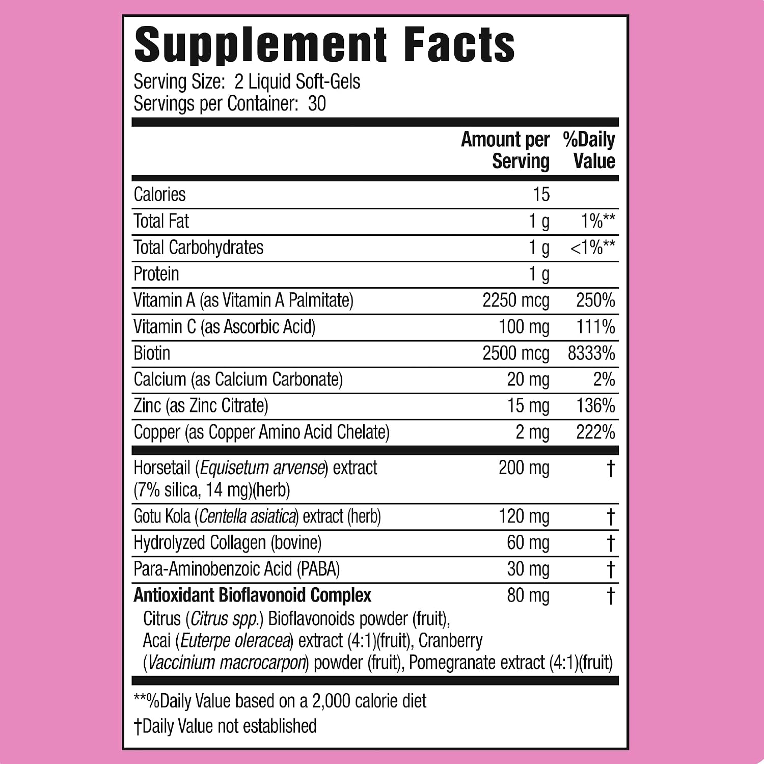Applied Nutrition Longer Stronger Hair & Nails - Biotin, Silica & Collagen Liquid Soft-Gels - 180 Servings - görsel 2