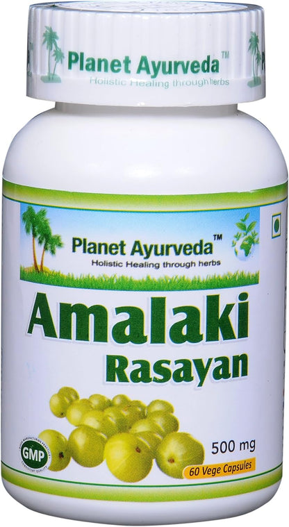 Planet Ayurveda Amlaki Rasayan, 500mg Vegetable Capsules - 2 Bottles