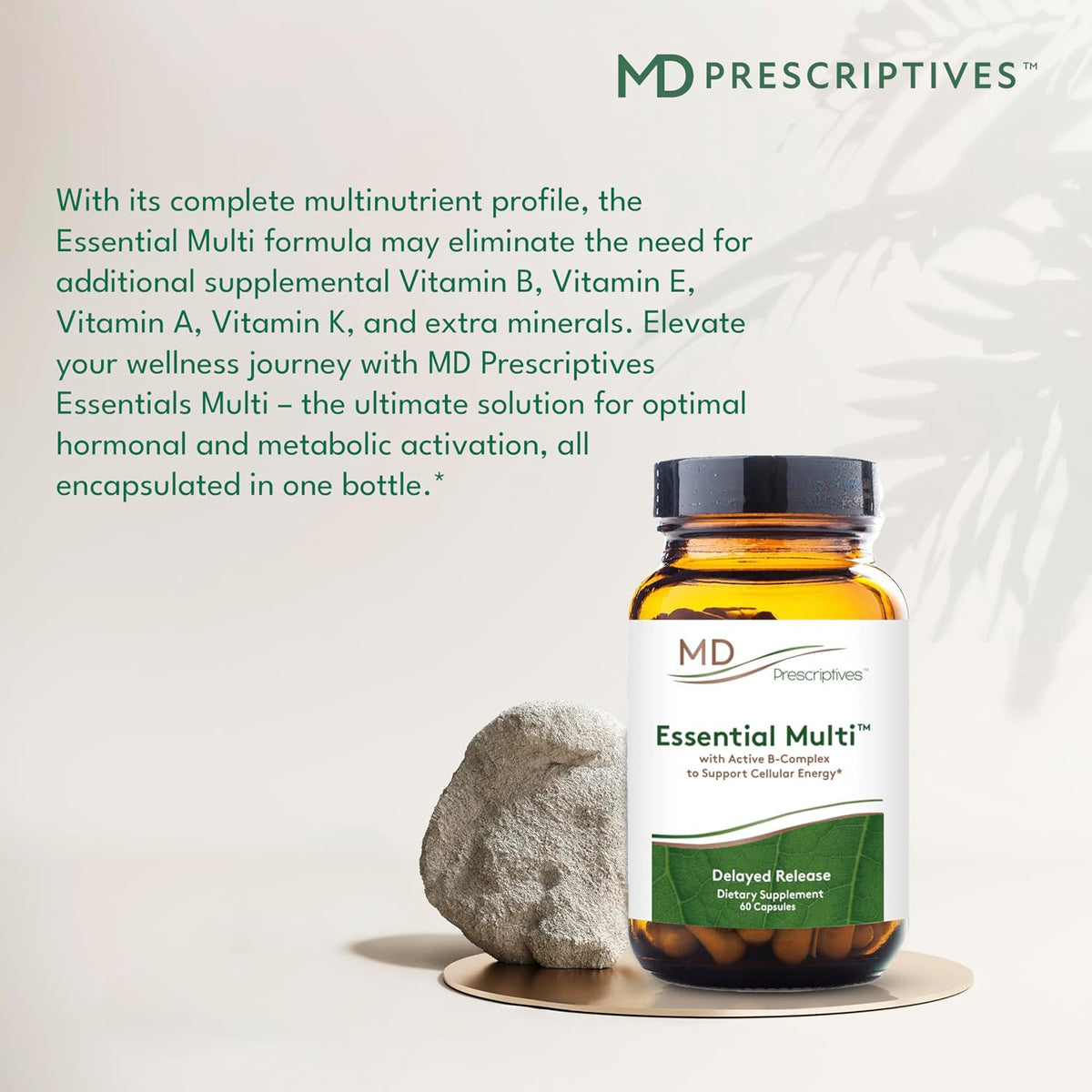 MD Prescriptives - Essential Multi (Delayed Release) - Multivitamin Mineral Complex Supplement for Hormonal Health - 60 Capsules - görsel 4