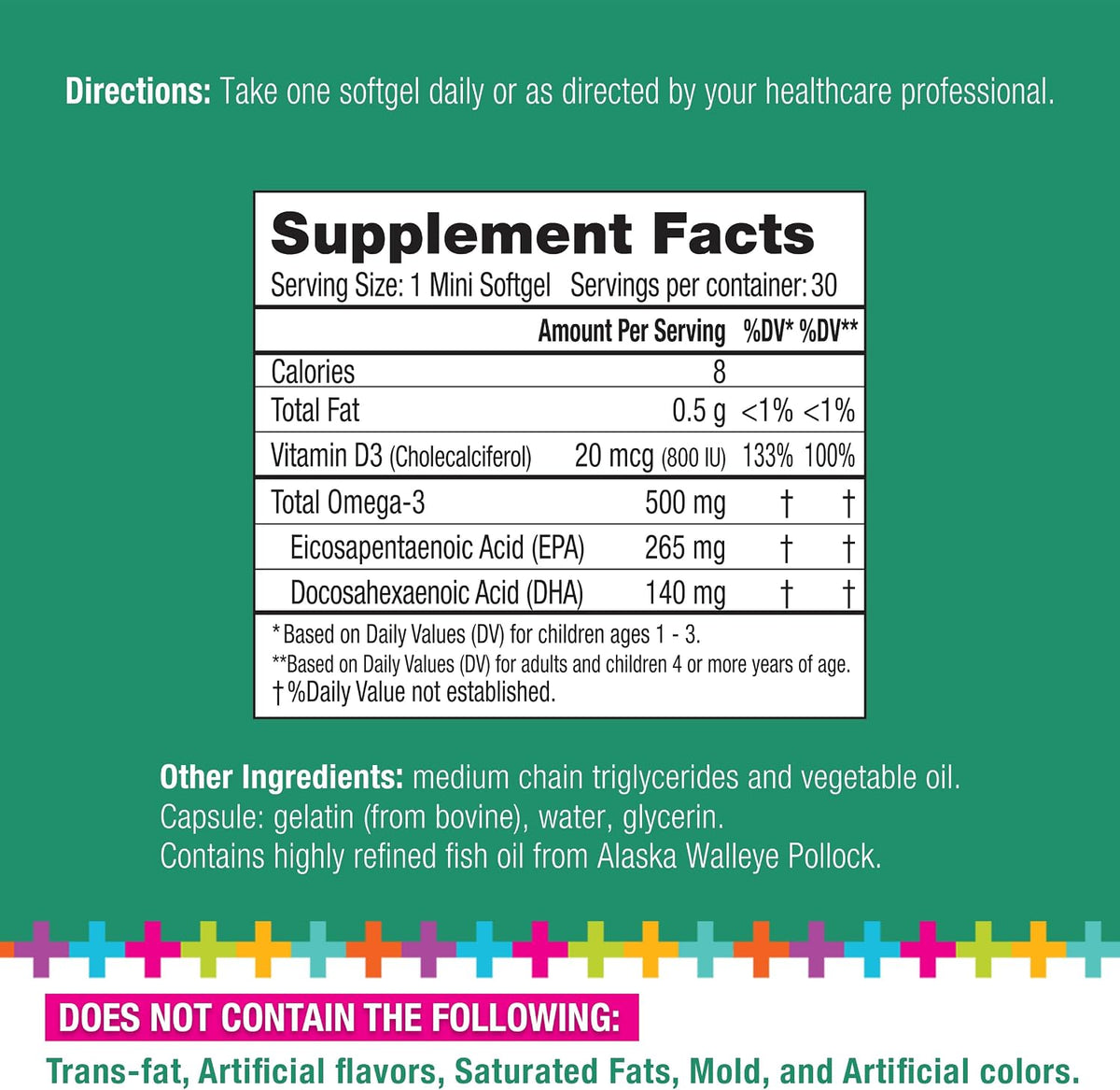 Lifetrients Learn+D — Vitamin D3 & Omega-3 Formulation — 30 Mini Soft gel capsules — Children's Bone Health, Immune Support & Brain Nutrition - görsel 6