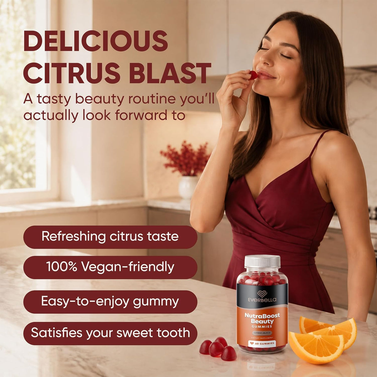 NutraBoost Beauty Gummies | Beauty Support Formula with Amino Acids, Bamboo Silica, Resveratrol, Biotin & Vitamin C - görsel 8