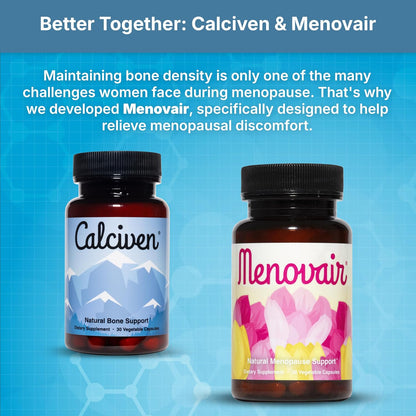 Calciven - Natural Bone Support Supplement with Calcium, Magnesium, Vitamin D3 & K2 - Non-GM, Gluten-free