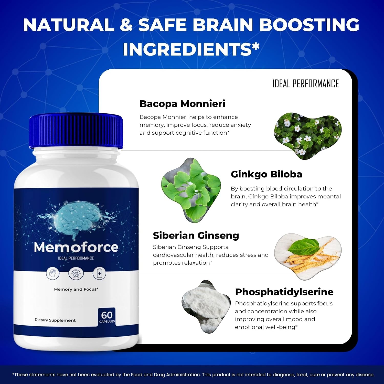 Memoforce Advanced Formula Brain Health Support Capsules (3 Pack) - görsel 5