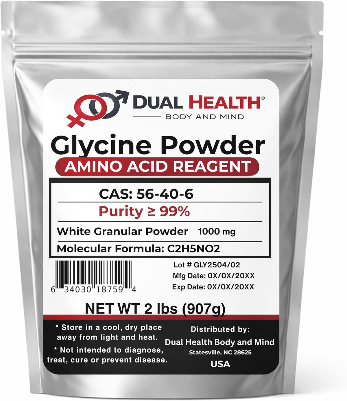 Glycine Powder (907 g) – Pure Free Form Glycine, Sleep Amino Acid Supplement - görsel 1