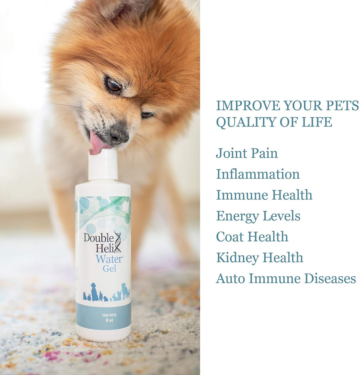 Double Helix Water for Pets — Joint Supplement for Dogs, Cats & Other Pets (227 ml) - görsel 2