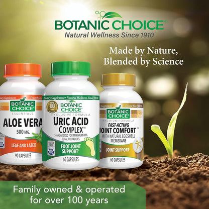 Botanic Choice Uric Acid Complex - Celery Seed & Bromelain Food Supplement, 60 Capsules