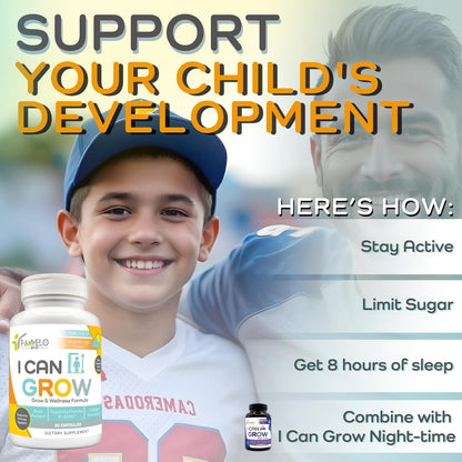 I Can Grow (2 Pack) - for Children 10+ and Teens | Enhances Natural Development | Strength Bone, Muscle & Joints | Immunity & Overall Health | Transparent Ingredients | Made in the USA