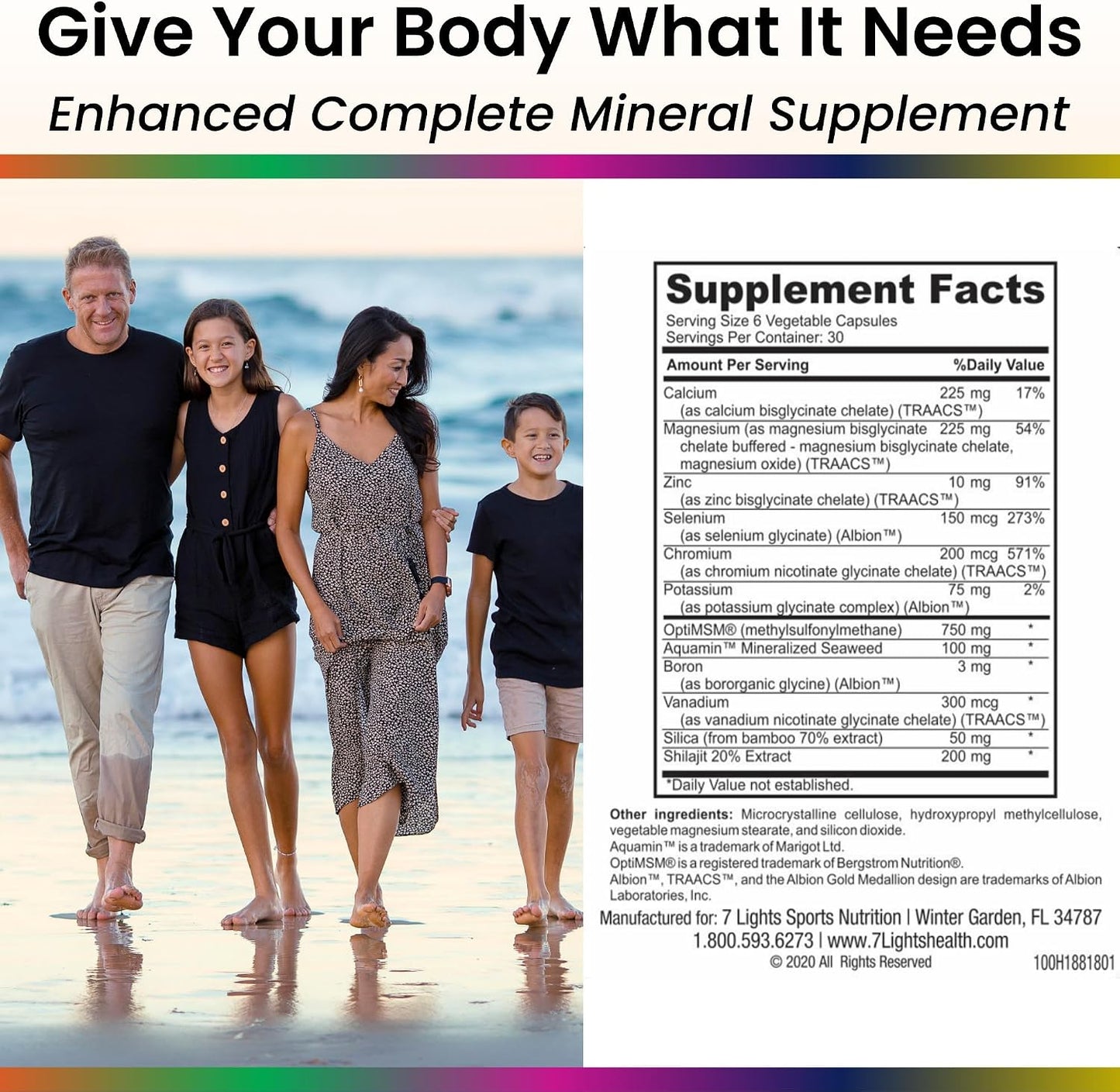 Living Stones Complete Mineral Supplement – with MSM and Shilajit, No Added Iron (180 Capsules) - görsel 2