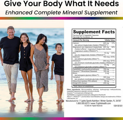 Living Stones Complete Mineral Supplement – with MSM and Shilajit, No Added Iron (180 Capsules)