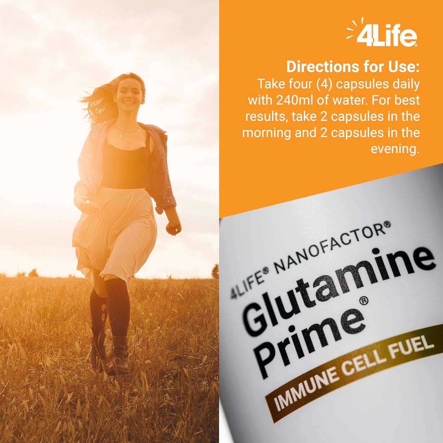 4Life Targeted Transfer Factor Glutamine Prime - 120 Capsules - görsel 4