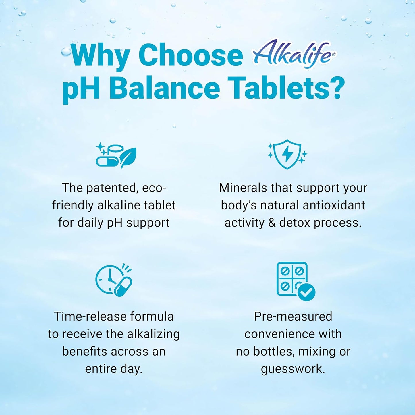 Alkalife pH Balance Tablets, 1-Pack, Enteric-Coated, Potassium and Sodium Bicarbonate, Alkaline Mineral Support, 90 Tablets (1 Month Supply) - görsel 6