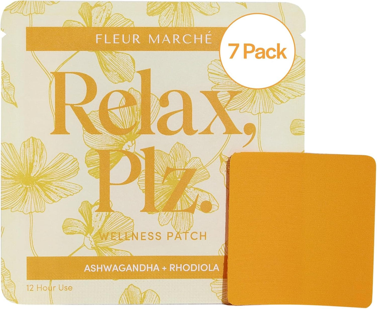 Fleur Marché Relax, Plz Botanical Patch – Calming Wellness Patch with Ashwagandha & Chamomile (7 Patches) - görsel 1