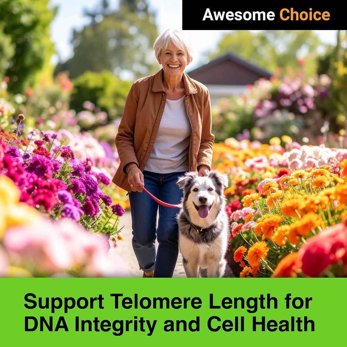 Genesis Telomere Length Supplement – Telos95® Astragalus Extract with CoQ10, D3, K2, ALA & Grape Seed | 30 Veg Capsules - görsel 3