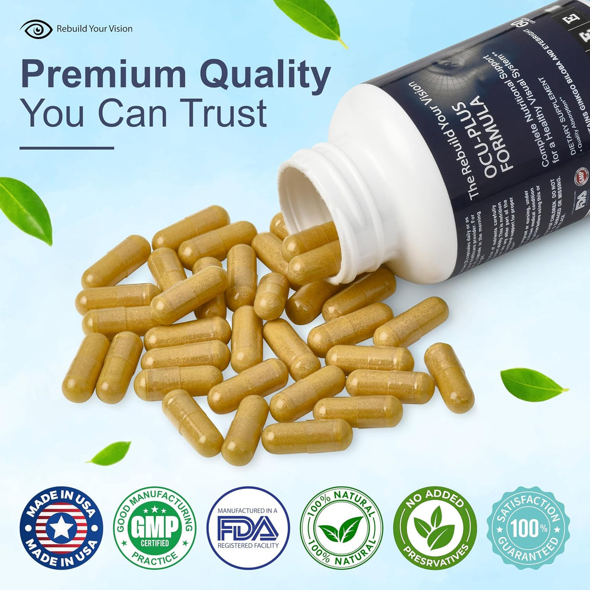 Ocu-Plus Formula – Eye Health Supplement with Lutein & Zeaxanthin – 60 Capsules - görsel 8