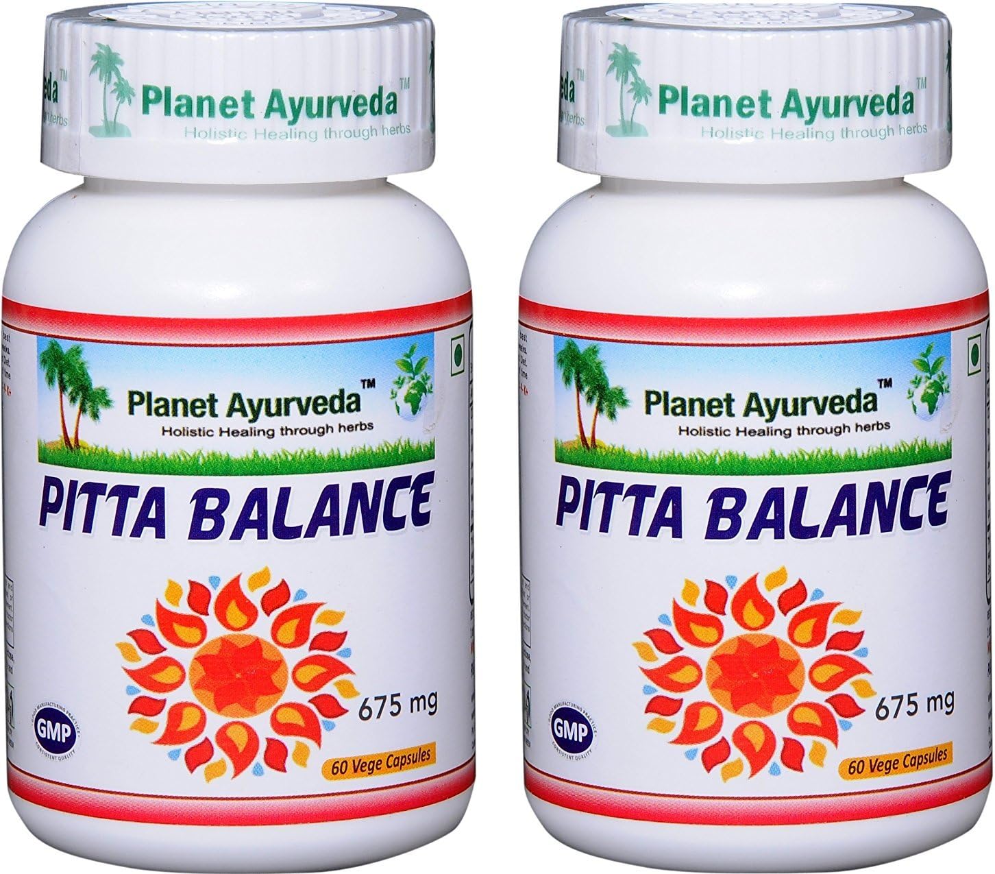 Planet Ayurveda Pitta Balance – 2 Bottles (60 Capsules Each, 675mg) - görsel 1