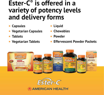 Ester-C 500mg – Non-Acidic Vitamin C Supplement, 120 Capsules