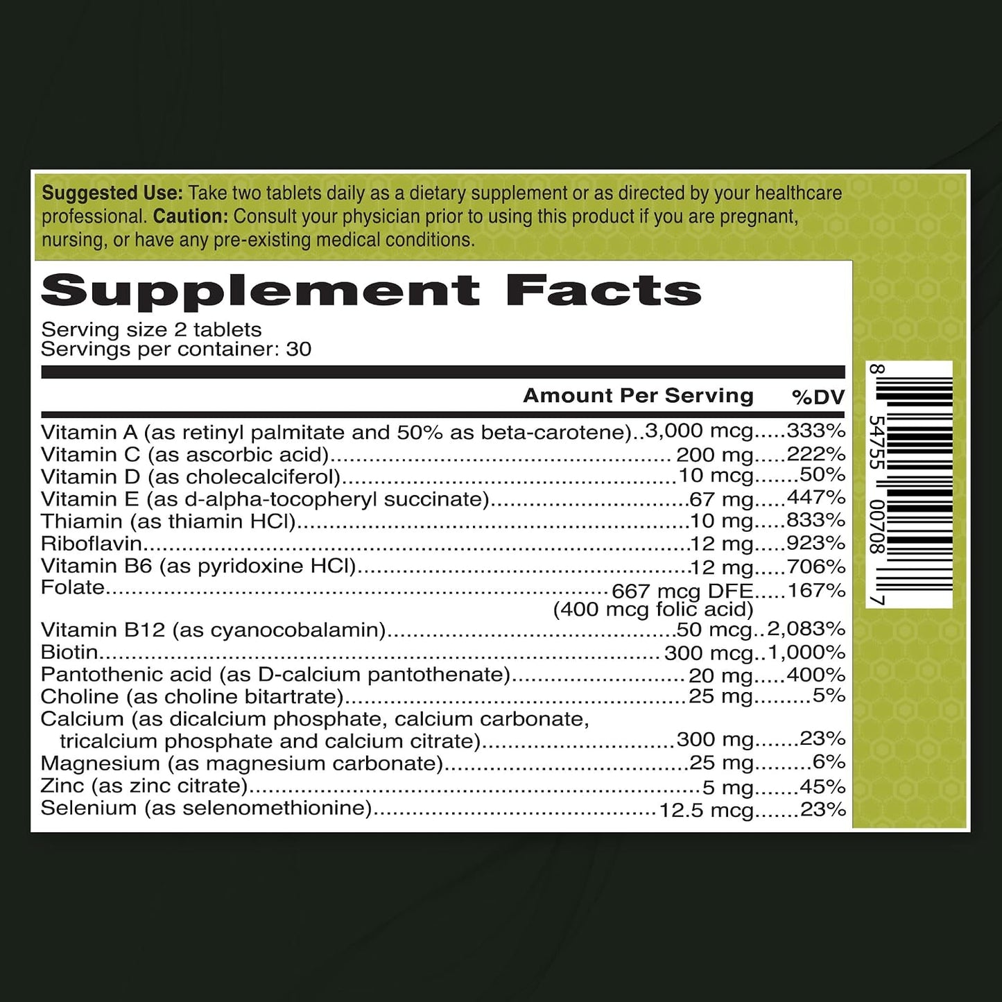 Rawleigh All-in-One Daily Nutrition Complex – Multivitamin with Antioxidants, Enzymes and CoQ10, 60 Caplets (30-Day Supply) - görsel 6