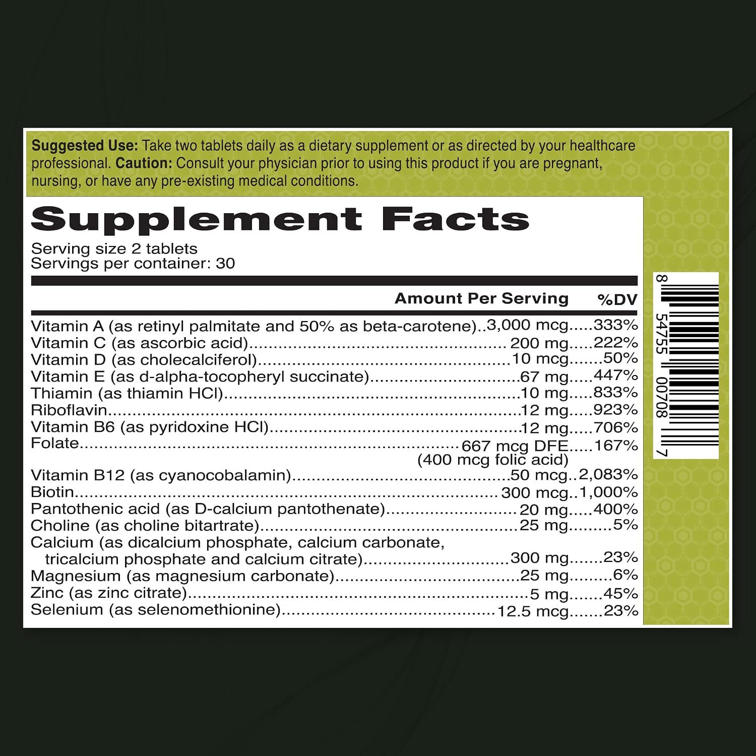Rawleigh All-in-One Daily Nutrition Complex – Multivitamin with Antioxidants, Enzymes and CoQ10, 60 Caplets (30-Day Supply) - görsel 6