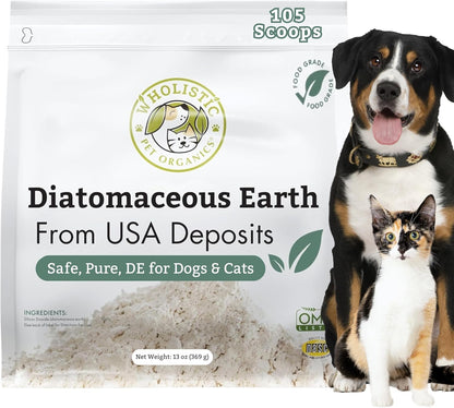 Wholistic Pet Organics Diatomaceous Earth - Food Grade for Dogs & Cats, 368 g