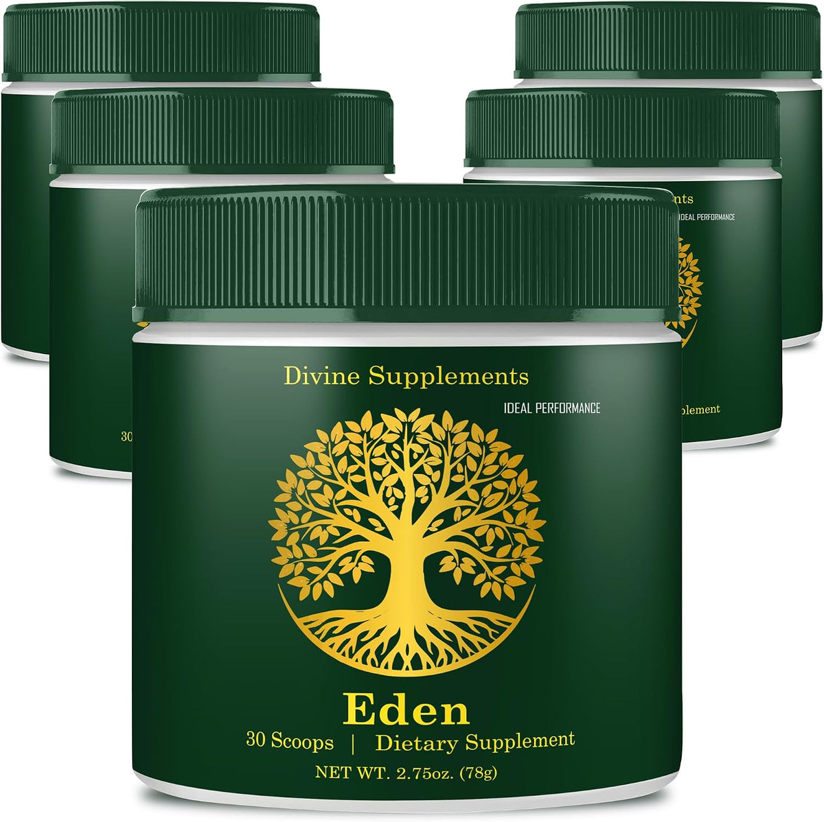 Eden Powder - Official Eden Energy Supplement Powder - Maximum Strength, All-Natural Overall Health, Energy and Immune Support (5 Pack) - görsel 1
