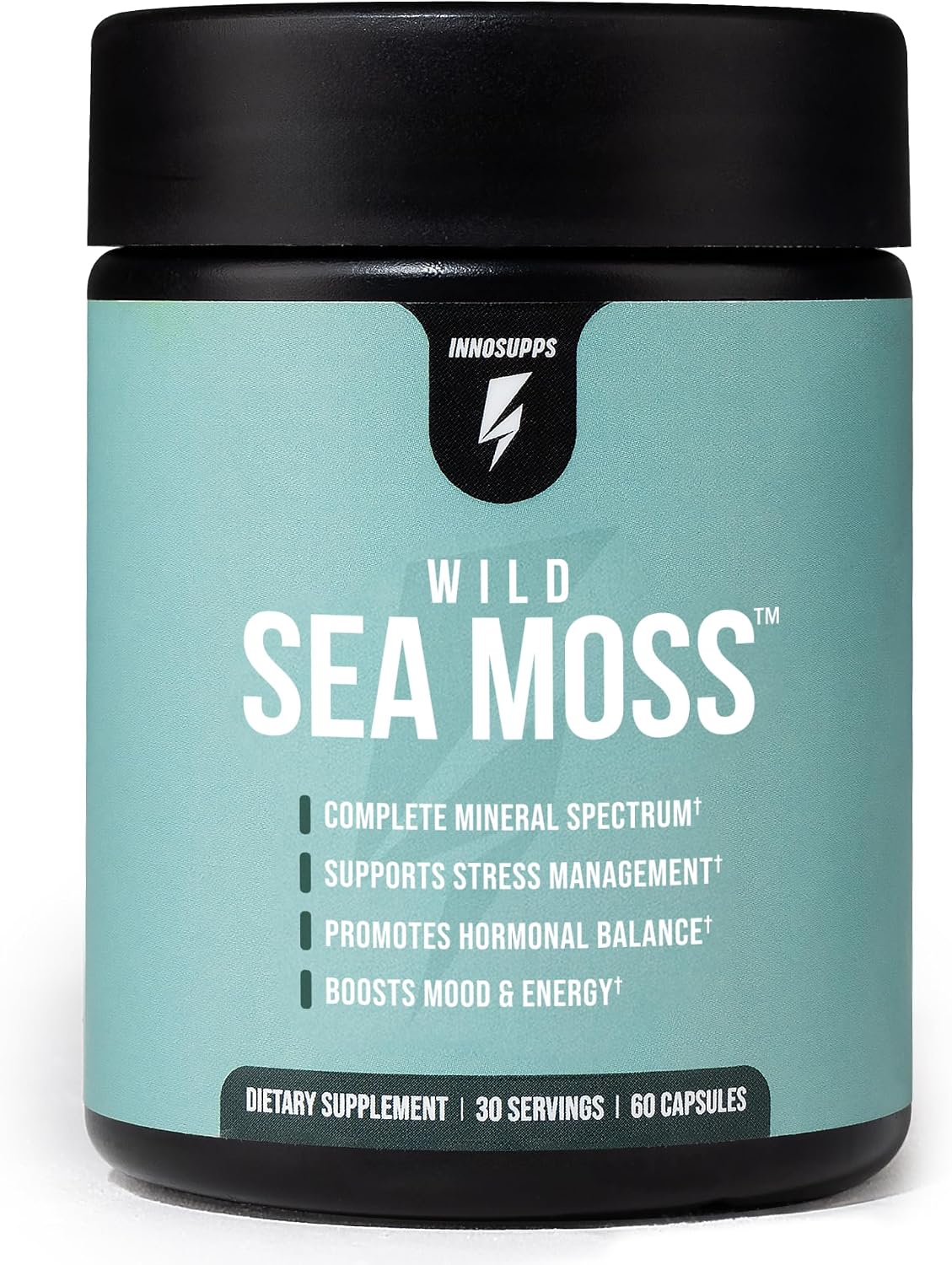 InnoSupps Wild Sea Moss Capsules - Immune Support Food Supplement for Vitality and Gut Health - Daily Minerals for Men and Women (30 Servings) - görsel 1