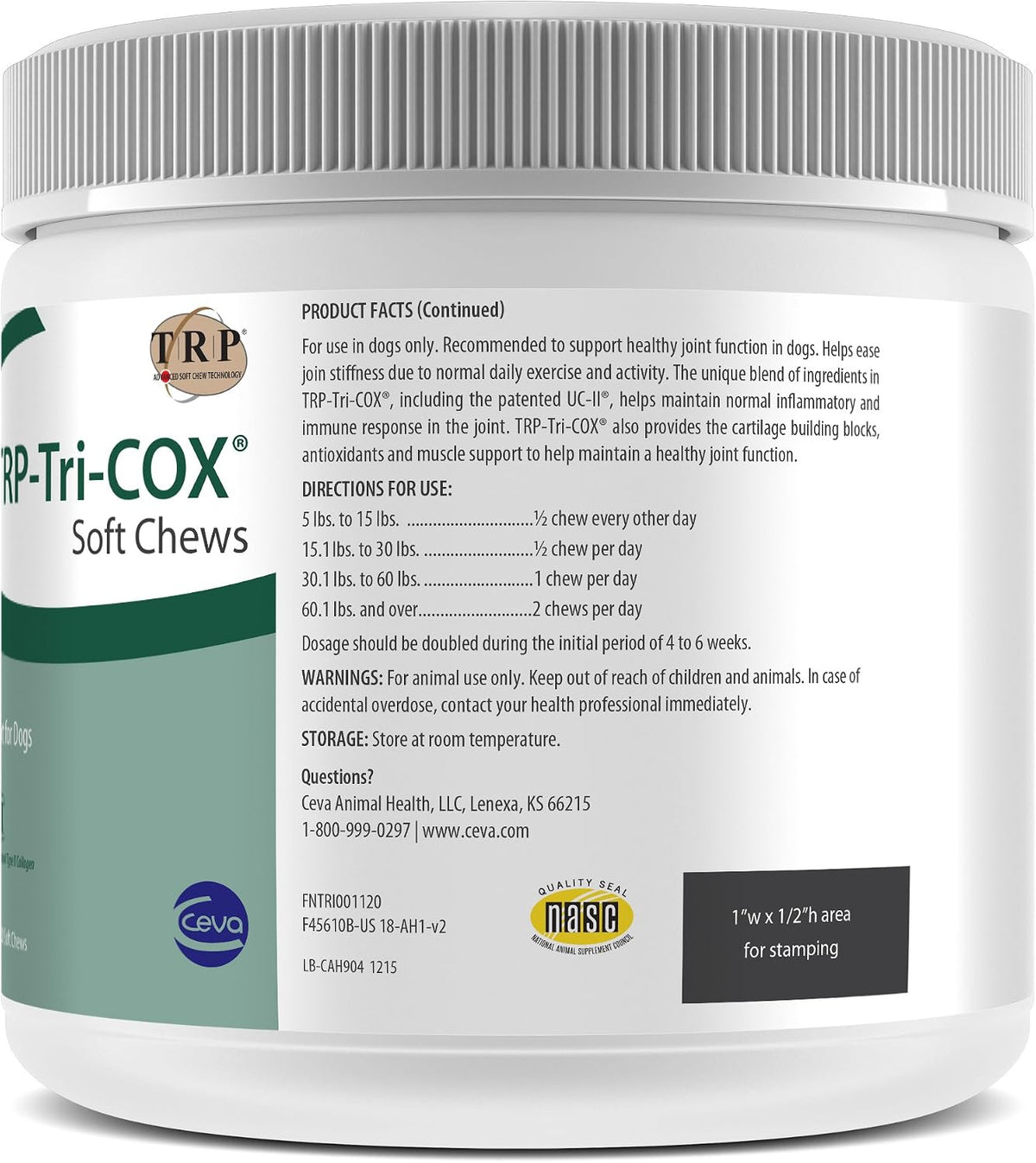TRP-Tri-COX Soft Chews for Dogs: Hip & Joint Support with Glucosamine, MSM, UC-II Collagen & Omega-3s, 120 Soft Chews - görsel 3