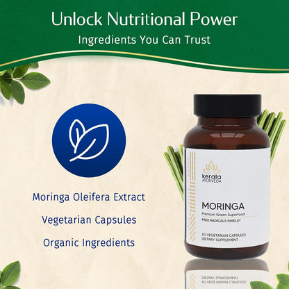 Kerala Ayurveda Moringa 450 mg Leaf Extract – 60 Vegan Capsules