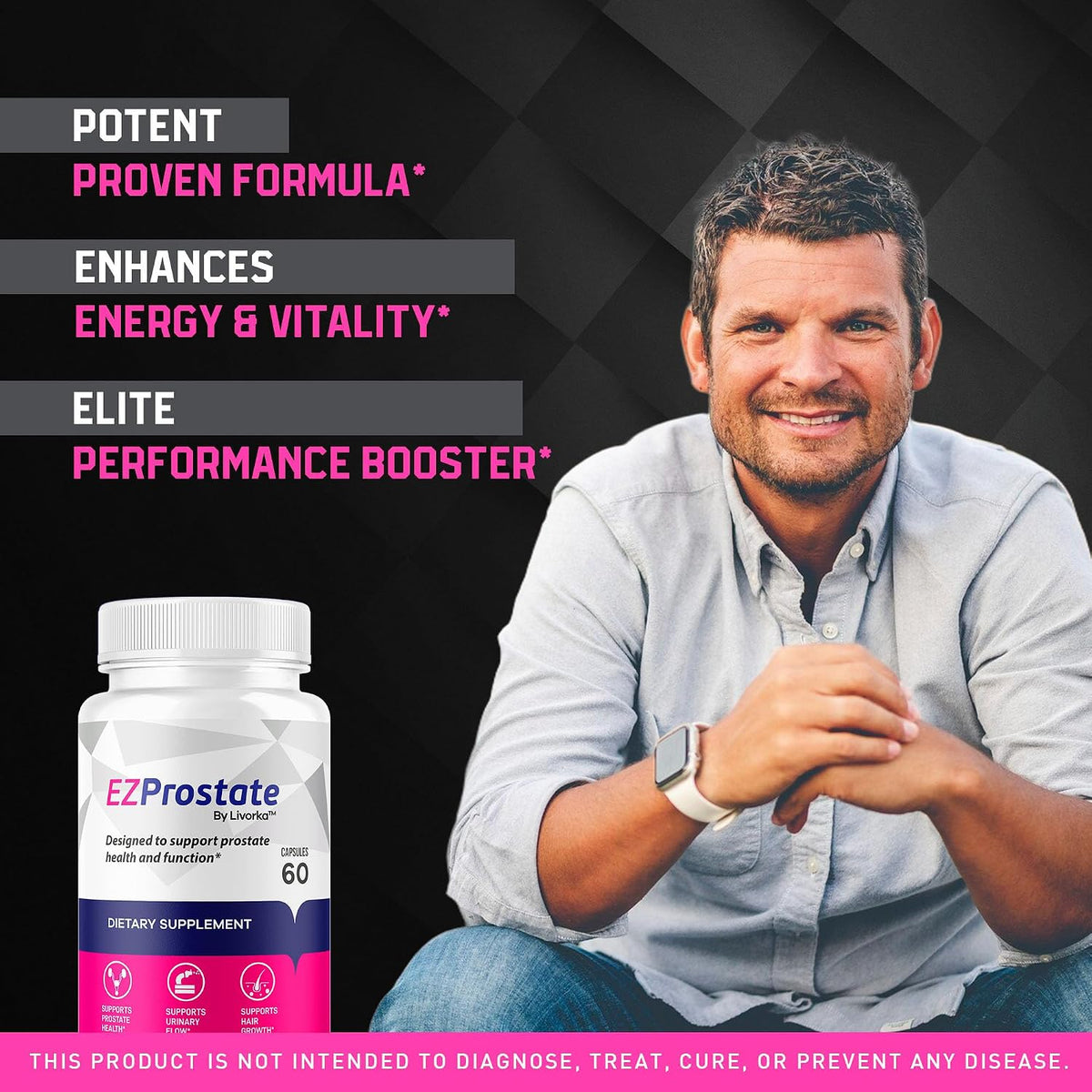 EZ Prostate Supplement (3 Pack) - 180 Capsules - görsel 3