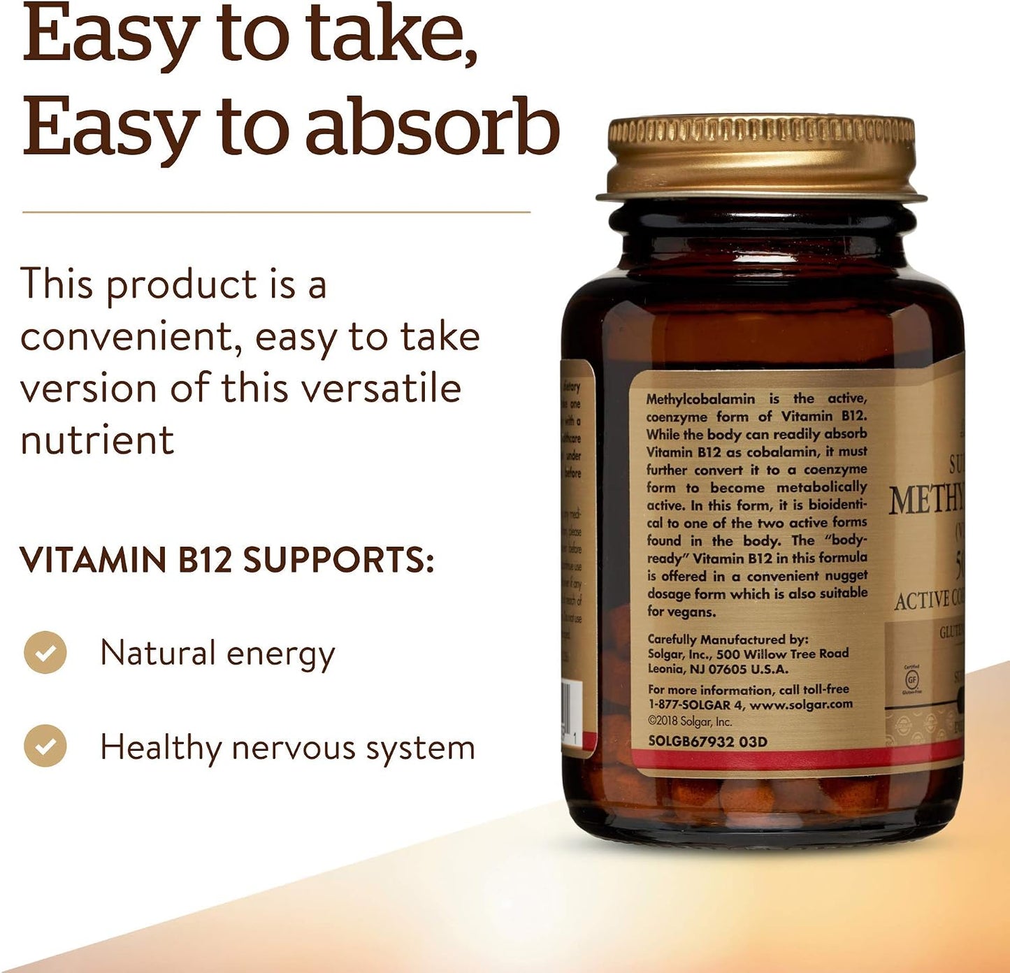 Solgar Methylcobalamin (Vitamin B12) 5000 mcg, 60 Nuggets - Cherry Flavour - görsel 6