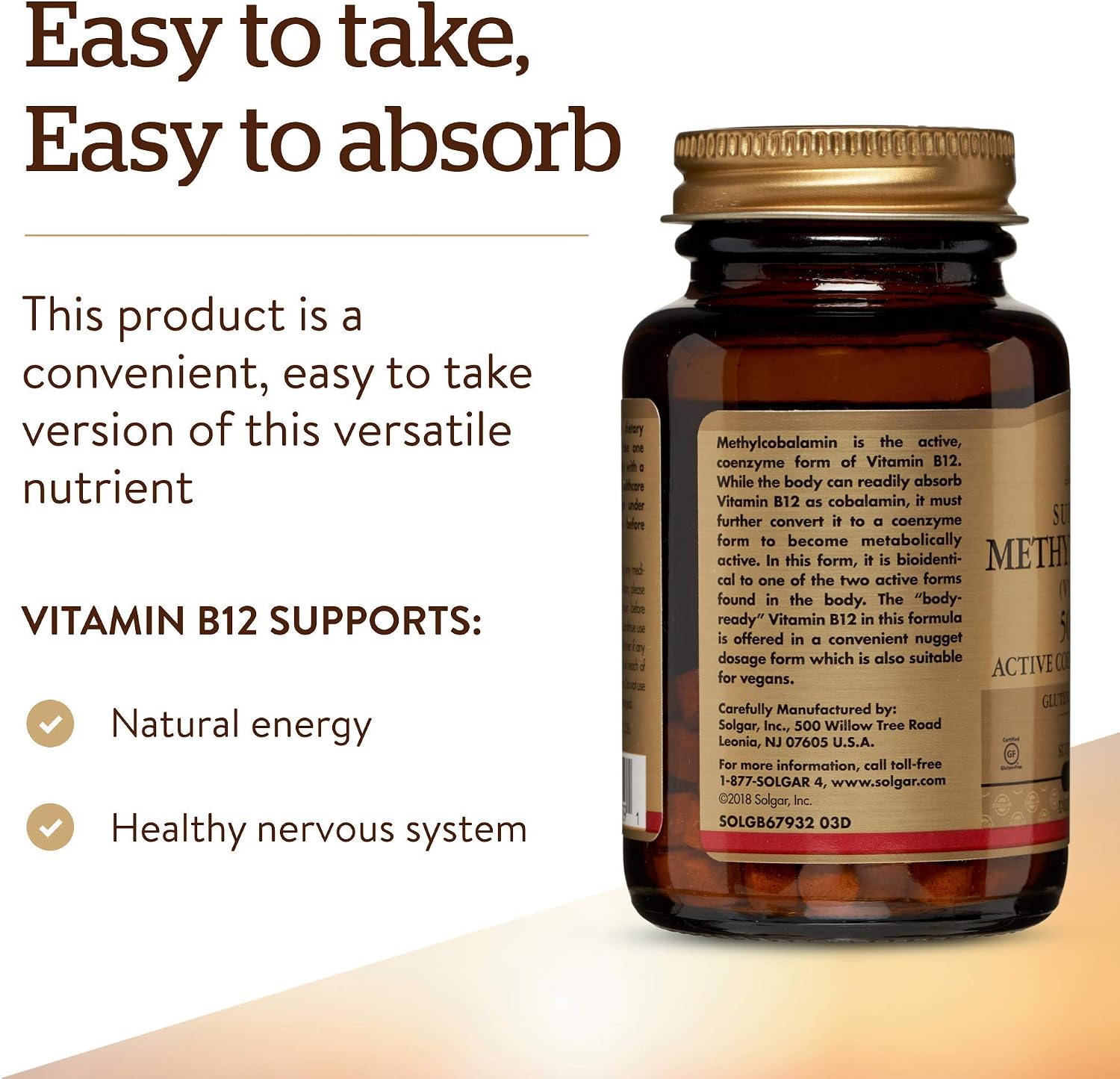 Solgar Methylcobalamin (Vitamin B12) 5000 mcg, 60 Nuggets - Cherry Flavour - görsel 6