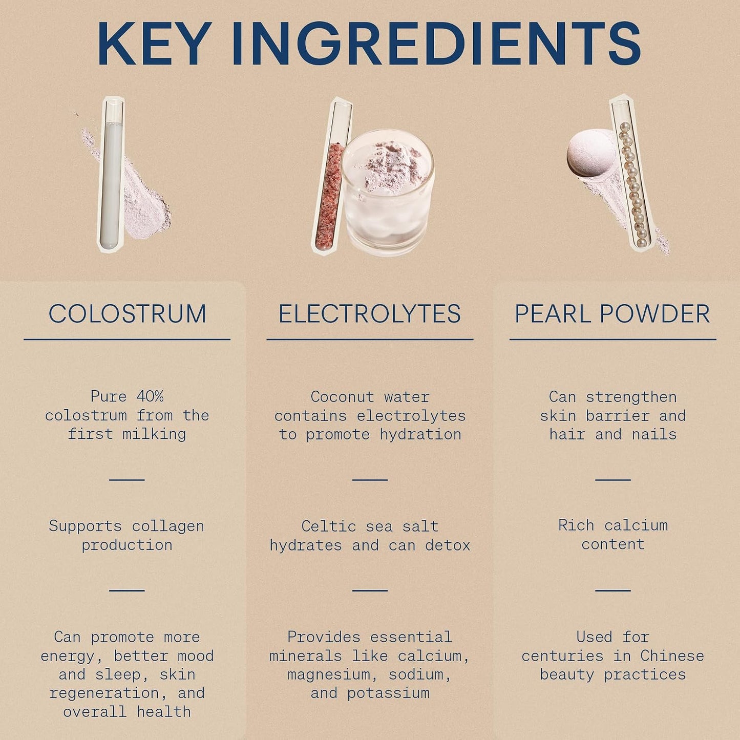 The Skinny Confidential Beauty Salt Hydration Powder with Grass-Fed Colostrum, Electrolytes & Pearl Powder - görsel 4