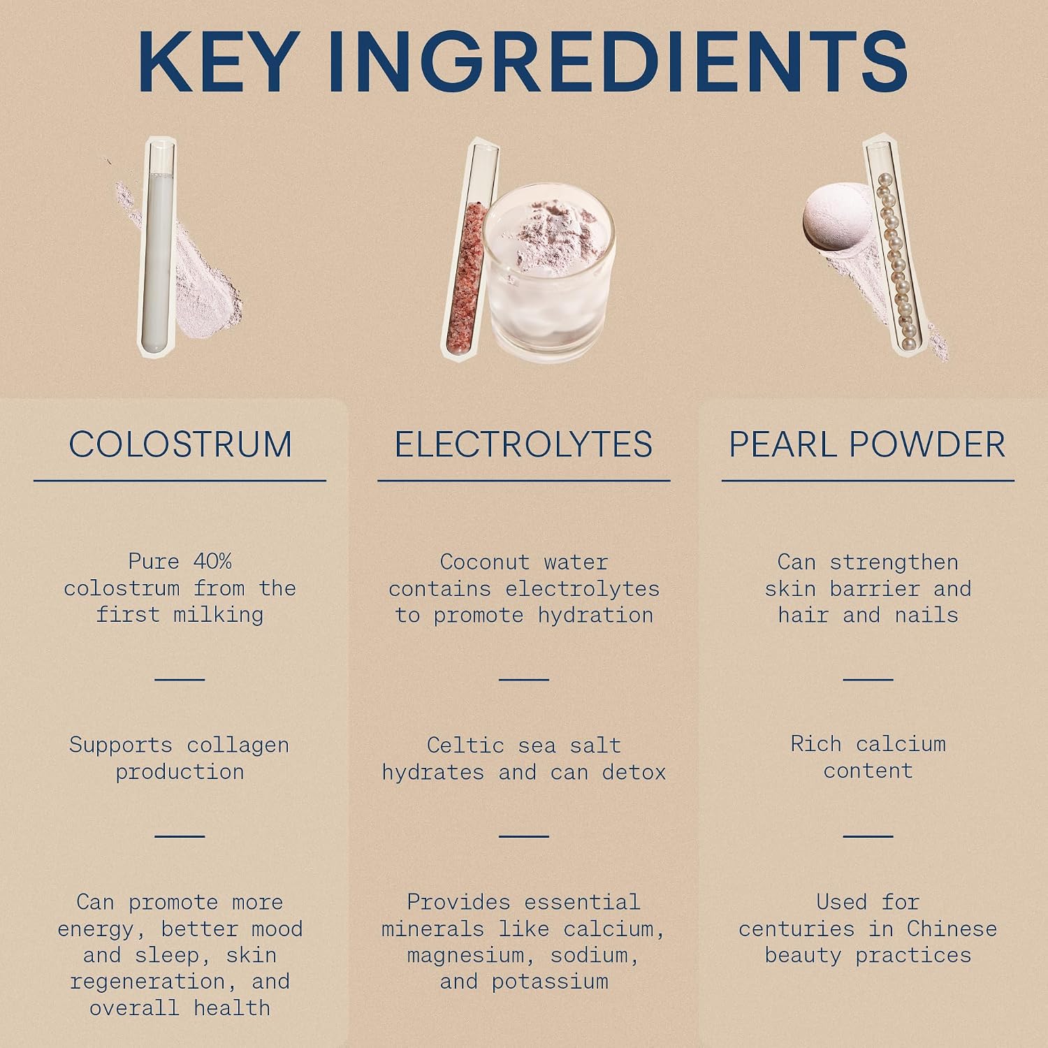 The Skinny Confidential Beauty Salt Hydration Powder with Grass-Fed Colostrum, Electrolytes & Pearl Powder - görsel 4