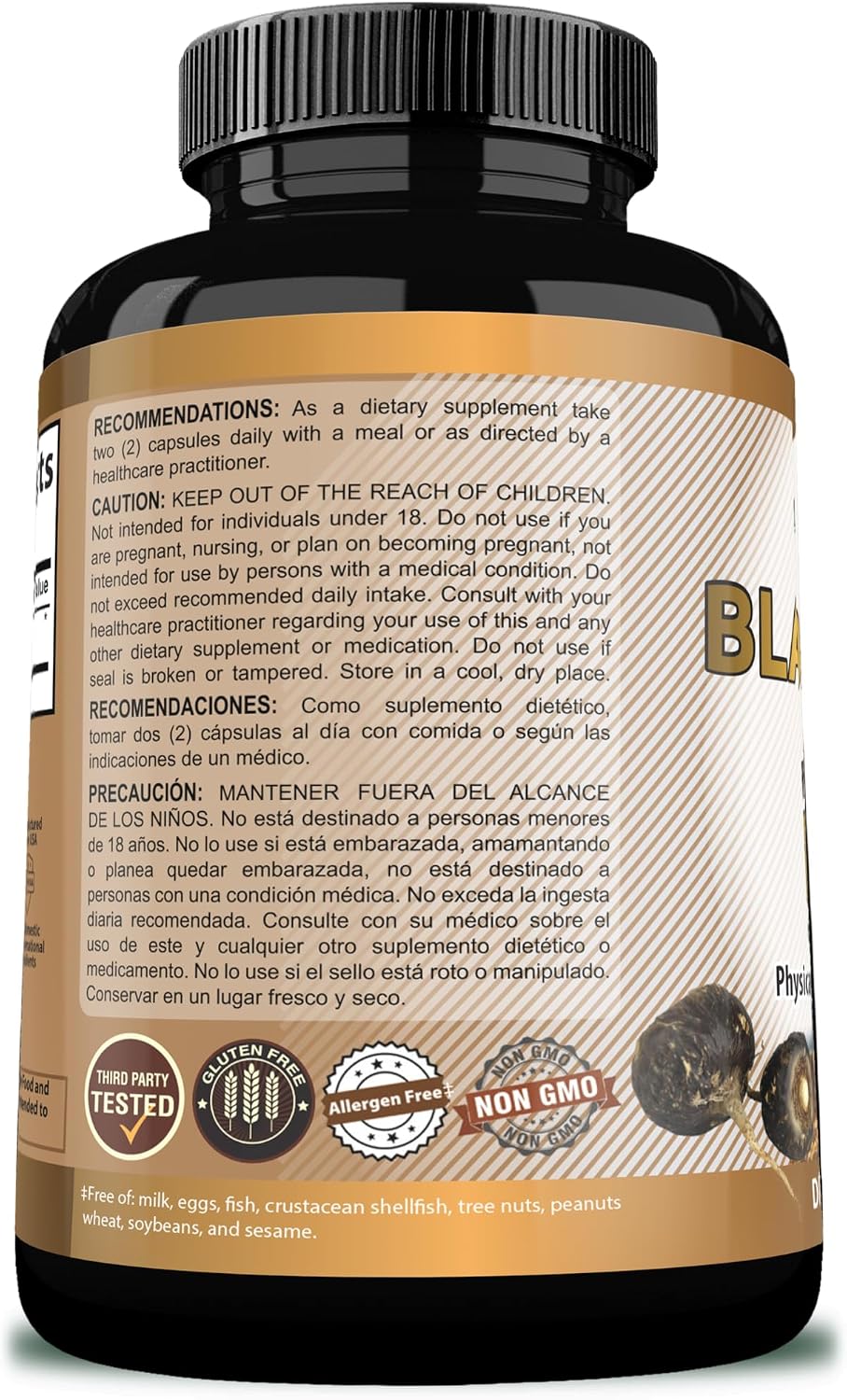 Organic Black Maca 1,900 mg per Serving – Natural Energy Support, Peruvian Maca for Men & Women, 120 Capsules - görsel 6