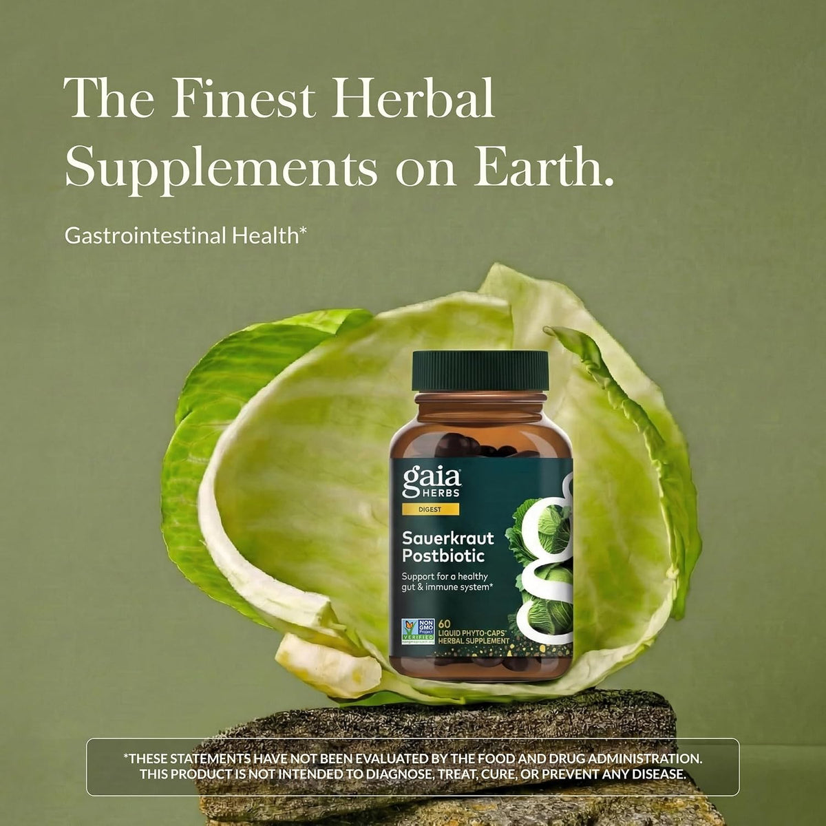 Gaia Herbs Sauerkraut Postbiotic | Gut Health & Immune Support | 60 Vegan Capsules - görsel 2