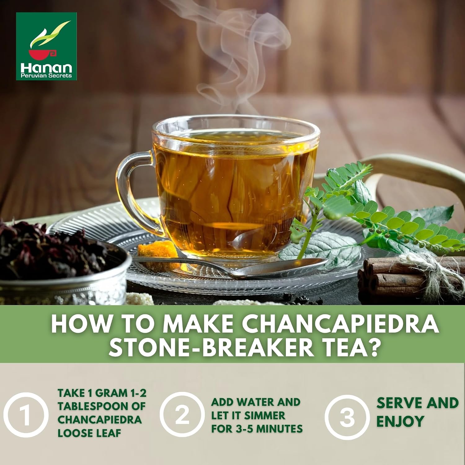 Hanan Chanca Piedra Loose-leaf Tea – Stonebreaker Herbal Tea, 1.4 oz (40g) - görsel 7