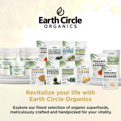 Earth Circle Organics Camu Camu Powder – Organic Raw Berry Powder with Natural Vitamin C & Antioxidants – Vegan, Kosher, Non-GMO Superfood – 85g (Pack of 3)